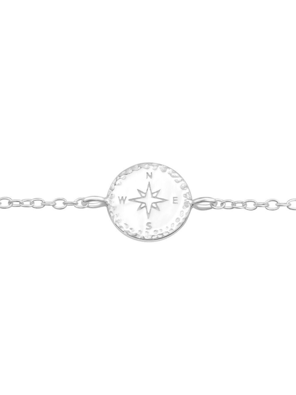 Compass Bracelet | Dainty Sterling Silver Adjustable | Travel Adventure Gift